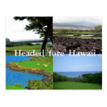 Viaje al golf delantero de Hawaii Tarjeta Postal