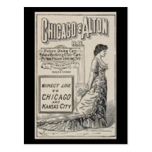 Viaje Art-5 de Chicago del Postal-Vintage