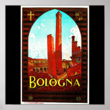 Viaje-Bolonia del Poster-Vintage