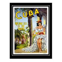 Viaje Cuba del vintage de la postal tarjetas postales