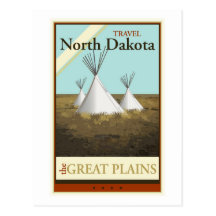 Viaje Dakota del Norte Tarjeta Postal