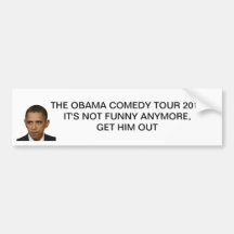 viaje de la comedia de obama pegatina de parachoque