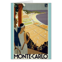 Viaje de Monte Carlo Mónaco del vintage Tarjetón
