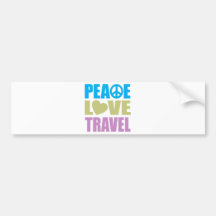 Viaje del amor de la paz pegatina de parachoque