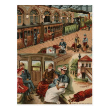Viaje del ferrocarril tarjetas postales