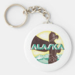 Viaje del vintage de Alaska Llavero