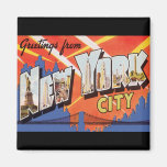 Viaje del vintage de New York City Imanes Para Frigoríficos