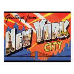 Viaje del vintage de New York City Postales
