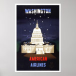 Viaje del vintage, Washington Posters