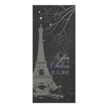 Viaje Eiffel del La de PixDezines+Remolina 4x9.25 Invitaciones Personales
