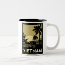 viaje retro del art déco de Vietnam Asia sudorient Taza
