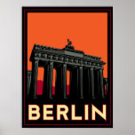 viaje retro del art déco más oktoberfest de Berlín Posters