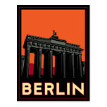 viaje retro del art déco más oktoberfest de Berlín Tarjeta Postal