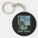 viaje retro del vintage de Nueva York Estados Unid Llaveros Personalizados