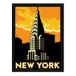 viaje retro del vintage de Nueva York Estados Unid Postal