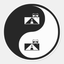 Viajes por carretera de Yin Yang Etiqueta