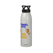 Viajo con modo de dios botella de agua reutilizable