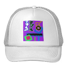 Vibrante colorido moderno del ~ del arte moderno d gorras de camionero