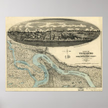 Vicksburg, Mississippi 1869 Poster