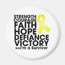 Victoria de la fuerza de la esperanza del sarcoma  imanes  