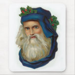 Victorian azul Santa Tapete De Raton
