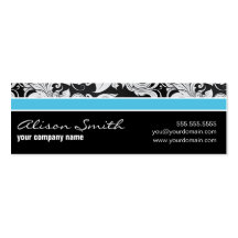 Victorian black and light-blue tarjeta de visita