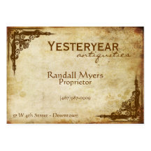 Victorian de las antigüedades del vintage plantillas de tarjetas personales