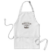 Victorian orgulloso del profesor de inglés delantal