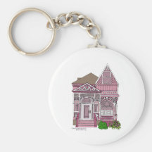 Victorian "rosa pintado de la señora" - llavero