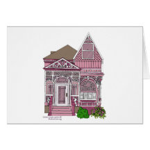 Victorian "rosa pintado de la señora" - felicitación