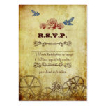 Victorian Steampunk que casa la tarjeta de RSVP Plantillas De Tarjetas Personales