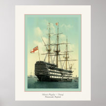 ~ 'Victory del buque insignia de Nelson Poster