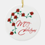 Vid del Poinsettia Ornamentos De Reyes Magos