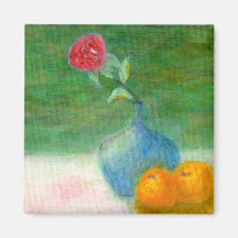 Vida de la flor y todavía de la fruta, imán