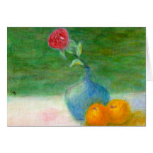 Vida de la flor y todavía de la fruta, tarjeta