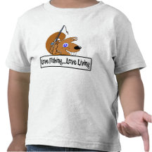 Vida del amor de la pesca del amor camiseta