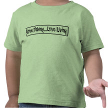 Vida del amor de la pesca del amor camiseta