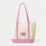 Vida del carrete en rosa bolsa lienzo
