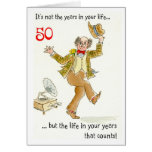 "Vida en 50.a tarjeta de cumpleaños de sus años"