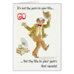 "Vida en 60.a tarjeta de cumpleaños de sus años"