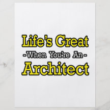 Vida grande cuando usted es arquitecto flyer a todo color