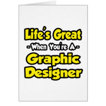 Vida grande cuando usted es diseñador gráfico tarjetón
