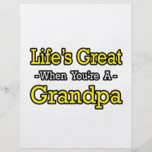 Vida grande cuando usted es un abuelo flyer personalizado