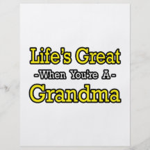 Vida grande cuando usted es una abuela flyer a todo color