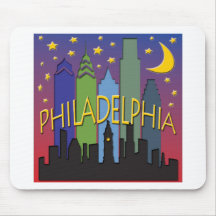 Vida nocturna del horizonte de Philadelphia Alfombrilla De Raton