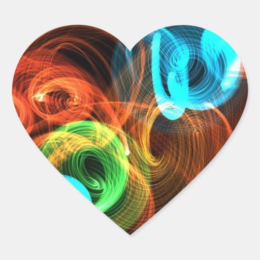 vida quirated - arte abstracto calcomania corazon
