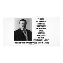 Vida vigorosa de la doctrina de Theodore Roosevelt Tarjetas Fotográficas