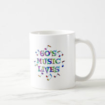 vidas de la música 60s taza