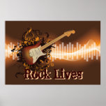 Vidas de la roca - música rock poster