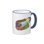 Videocámara del diseñador taza de café